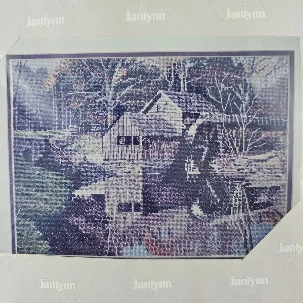 Vintage Janlynn Counted Cross Stitch Kit Number 102-11 Mabry Mill Factory Sealed
